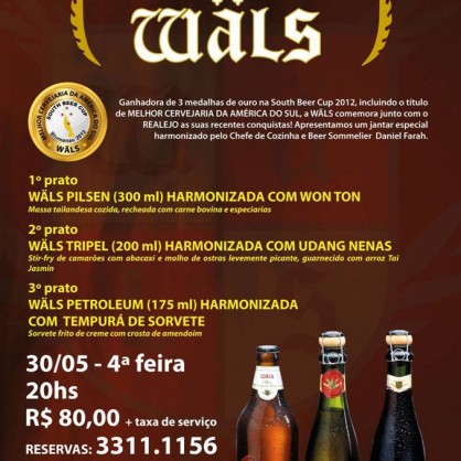 Jantar Harmonizado Wals